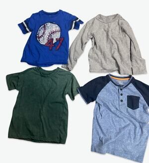 Boys Shirt Lot Size 5T 4 Pc Carter's Garanimals Cherokee Grayson